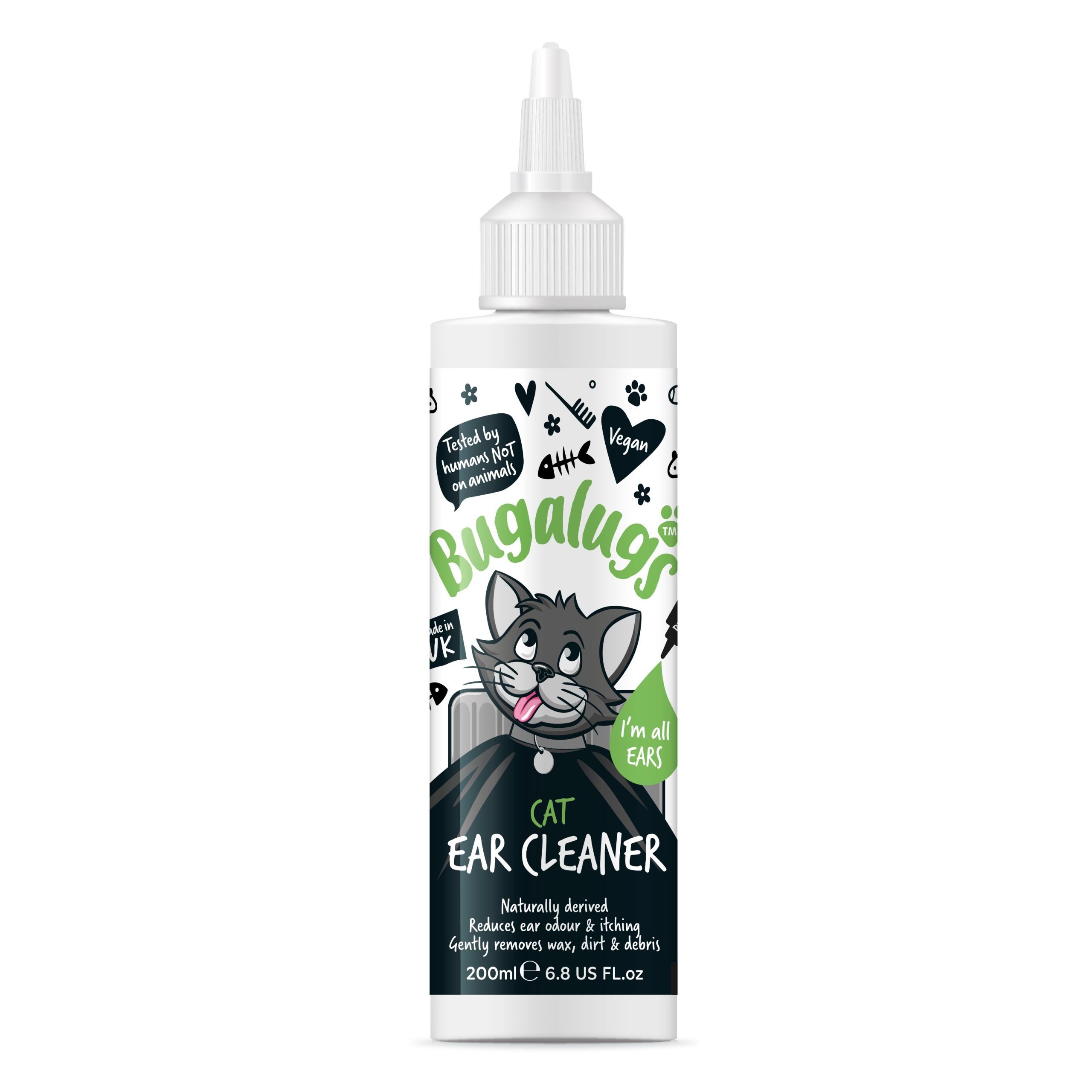 Fellpflege Bugalugs Katzen Ohrreiniger Ear Cleaner beruhigend