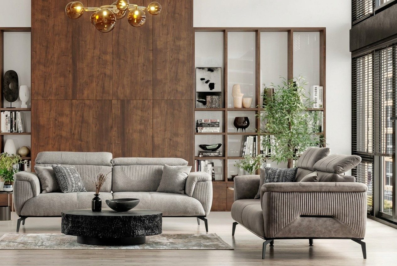 JVmoebel Polstergarnitur Elegante Sofagarnitur 3+3 Sitzer Sofa Couch Polster Garnituren, (2-tlg), Made in Europe