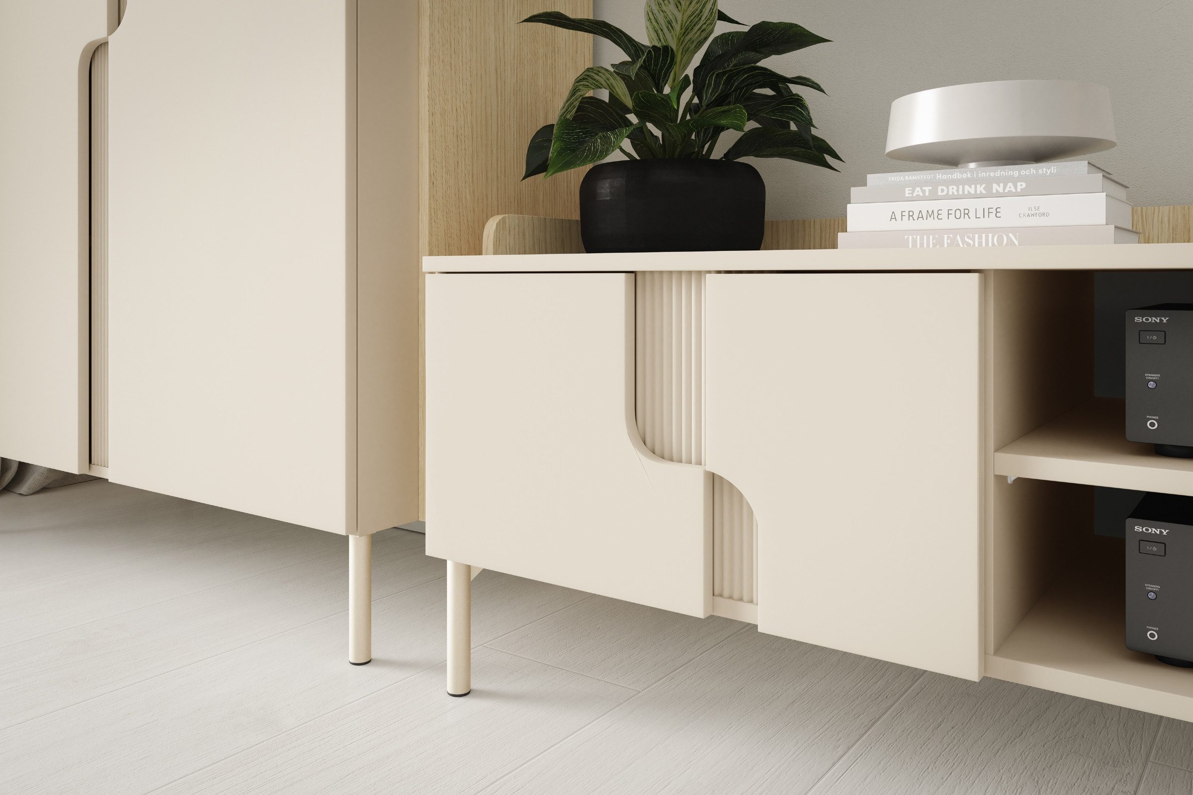 Deine Möbel 24 Bücherregal PAURO 05 Regal mit Schublade und Türen, modernes Standregal, PAURO - Kollektion 1-tlg., mit offenen Fächern im skandinavischen Design