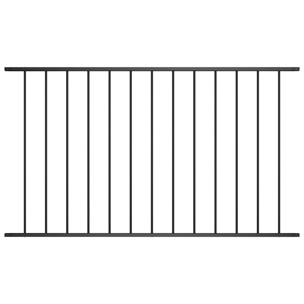 vidaXL Gartenzaun Zaunelement Pulverbeschichteter Stahl 1,7x1 günstig online kaufen