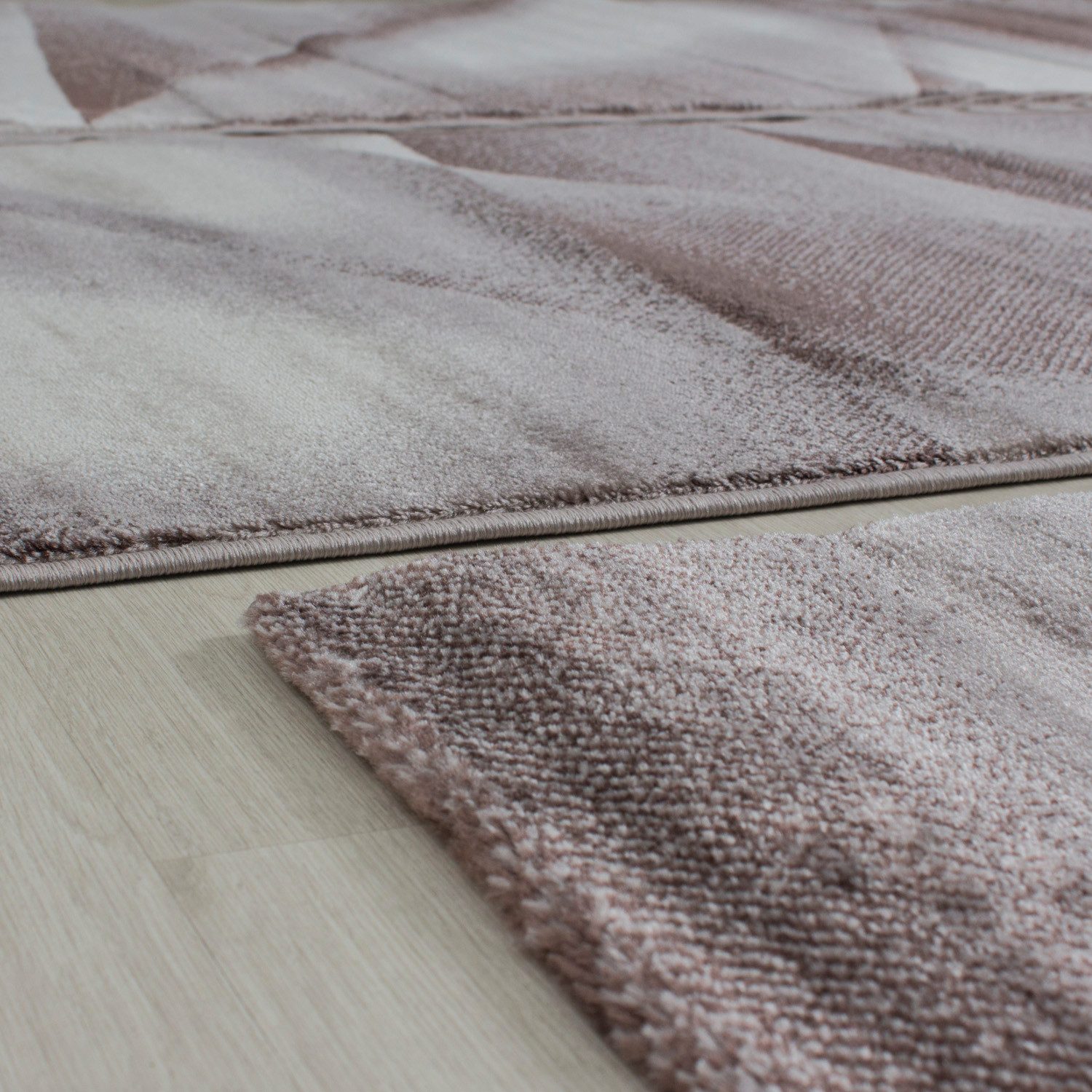 SIMPEX24 Kurzflor-Bettumrandung Abstrakt Design, Höhe 12 mm, (Bett-Set, 3-t günstig online kaufen