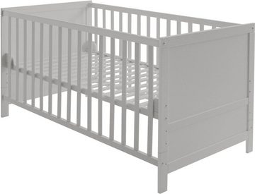 roba® Komplettbett Sternenzauber, taupe, 7-tlg., inkl. Babybett, Matratze, Lattenrost, Himmelstange mit Himmel