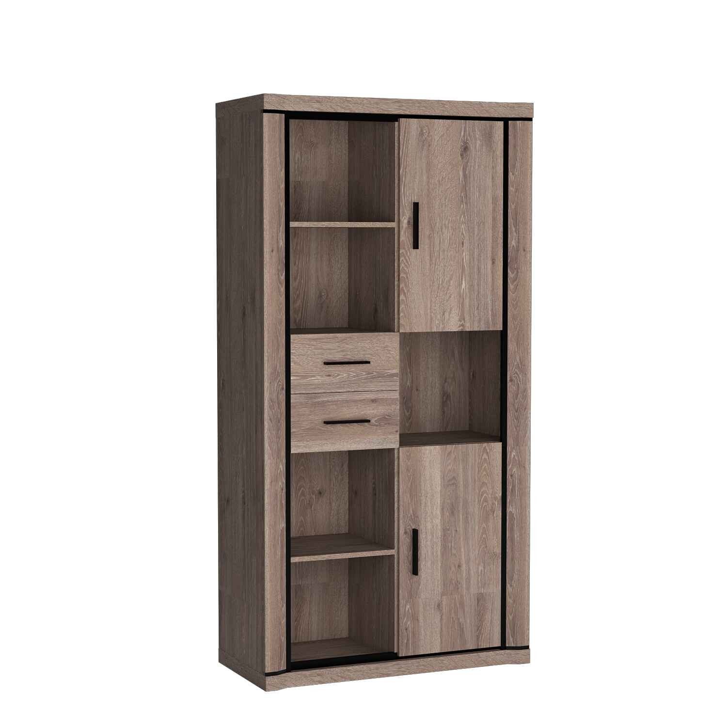 Masseno Bücherregal Standregal MALAGA 192 x 97 cm braun