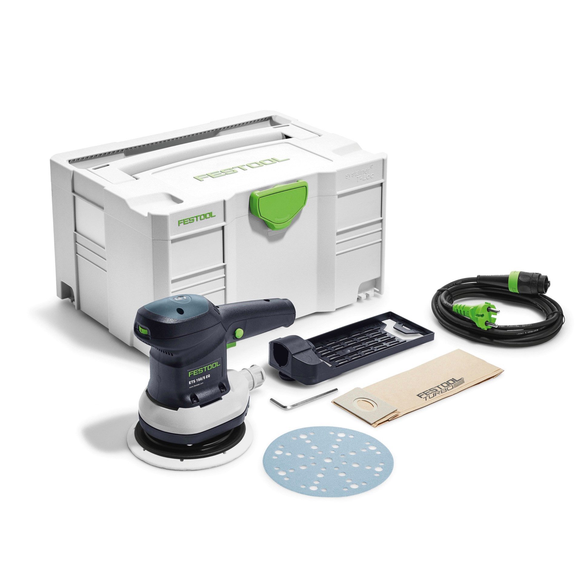 FESTOOL Exzenterschleifer ETS 150/5 EQ-Plus Exzenterschleifer 310 W 150 mm + systainer