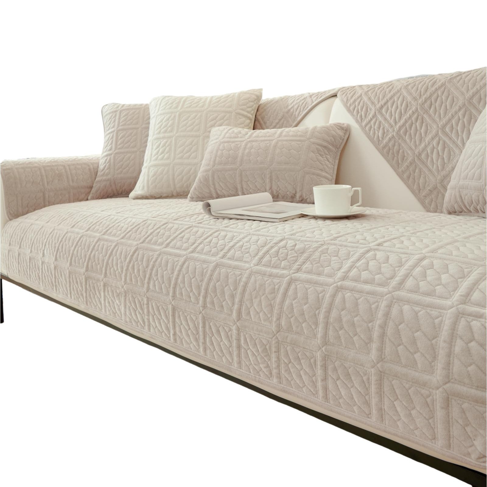 Coonoor Sofaschoner Milchsamt Superweiche Sofa Überzug L Form U 1/2/3/4 Sit günstig online kaufen