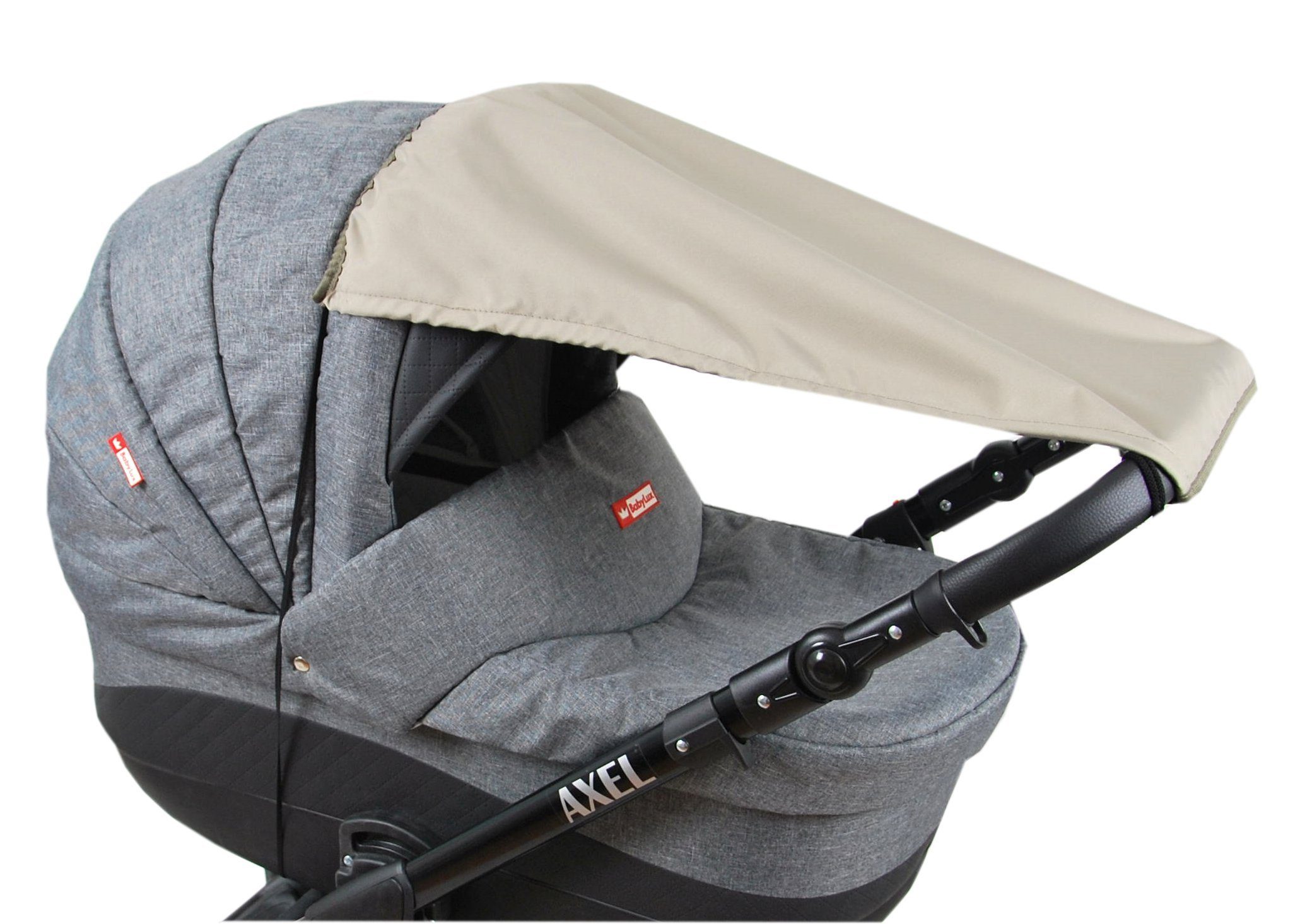 BabyLux Kinderwagen-Sonnenschutzhülle BABYLUX Sonnenschutz UV Rollo Schutz SONNENSEGEL für Kinderwagen (1-St), Khaki