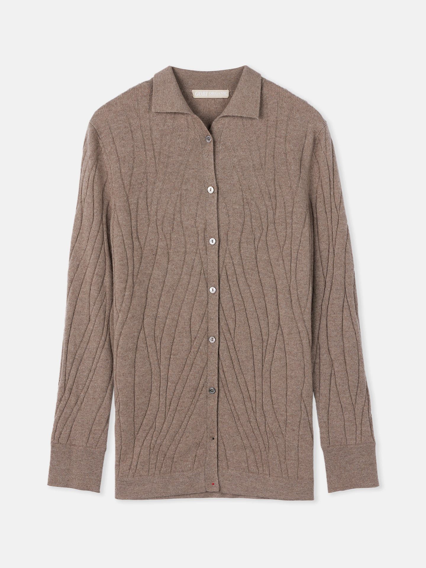 GOBI Cashmere Cardigan Naturfarbe Kaschmir Strickjacke