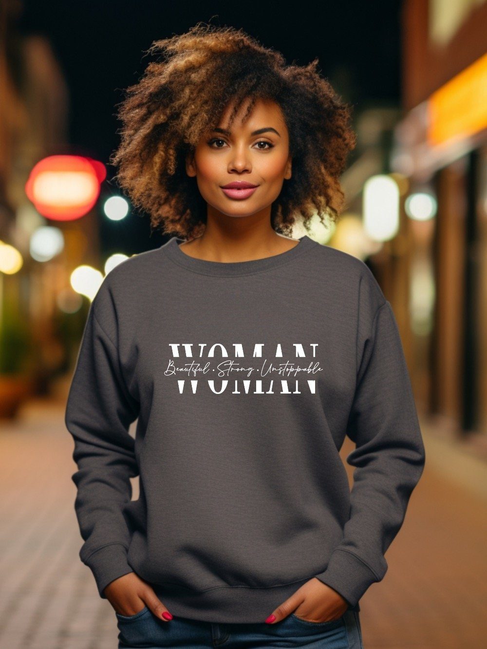 ANNIS Fashion & Accessoires Sweatshirt WOMAN 1.0 (1-tlg) hoher Bio-Baumwollanteil, normale Passform