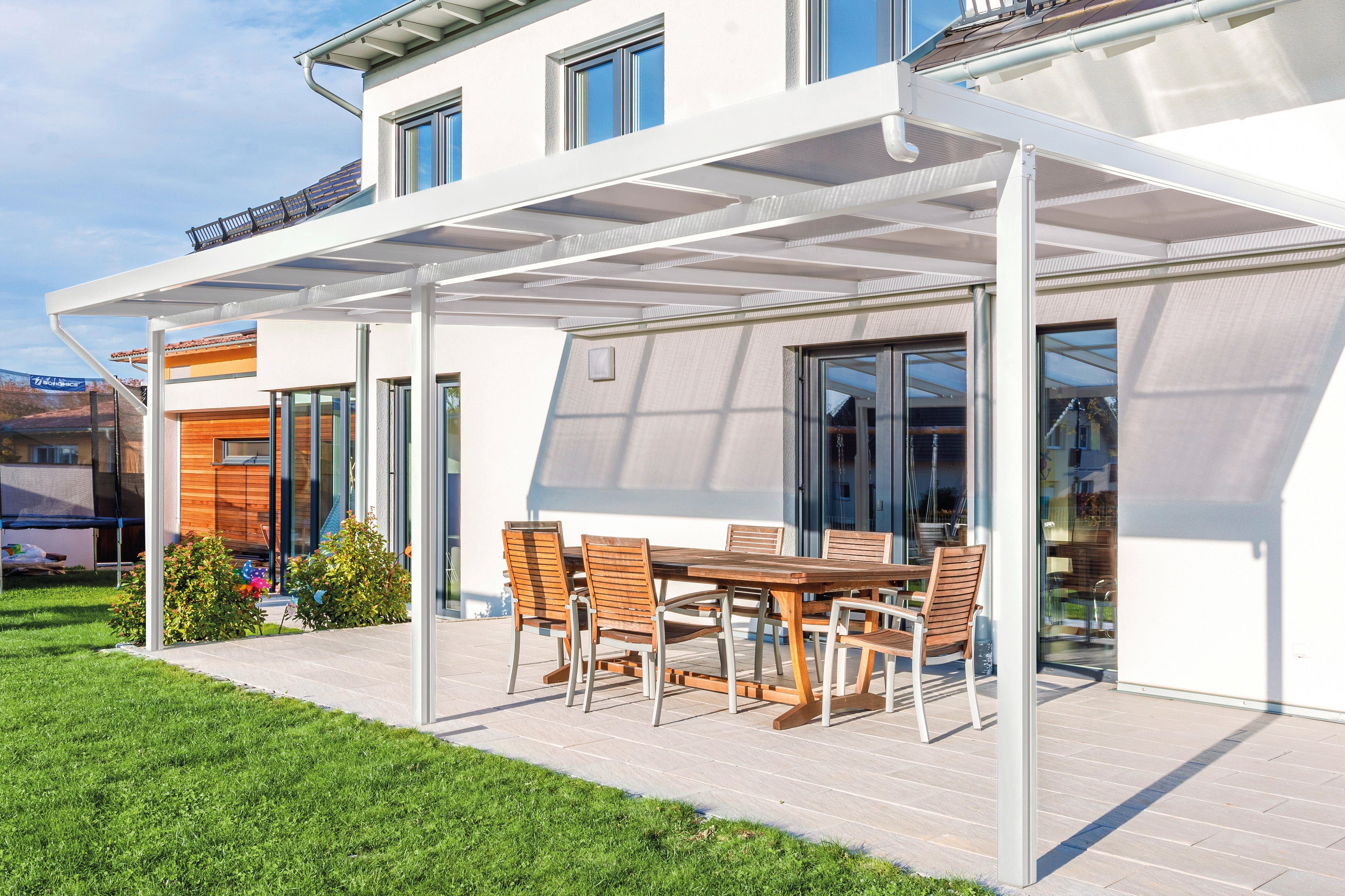 GUTTA Terrassendach Premium, BxT: 611x406 cm, Bedachung Doppelstegplatten, BxT: 611x406 cm, Dach Polycarbonat bronce