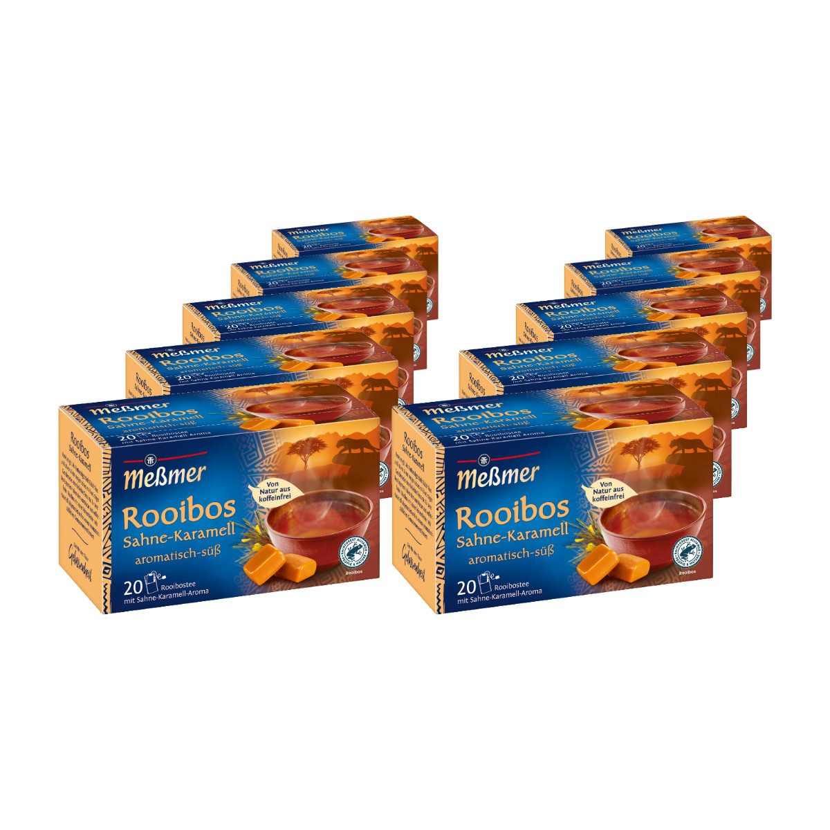 Meßmer Tee, Meßmer Rooibos Karamell aromatisch süßlicher Genuss 10er Pack