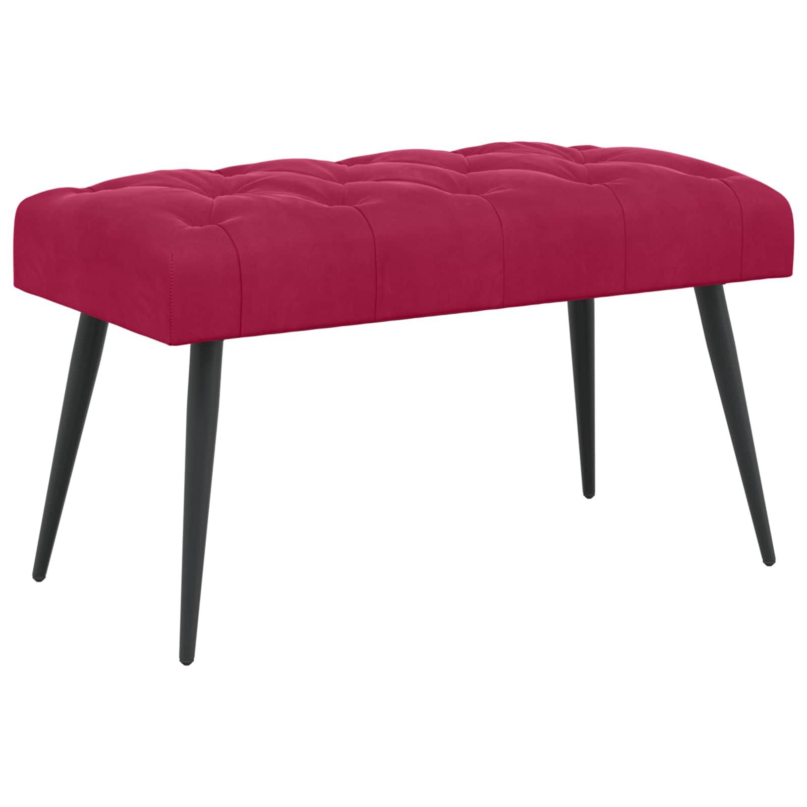 vidaXL Sitzbank Bank mit Knopfheftung Weinrot 80 x 40 x 46 cm Samt (1-St)