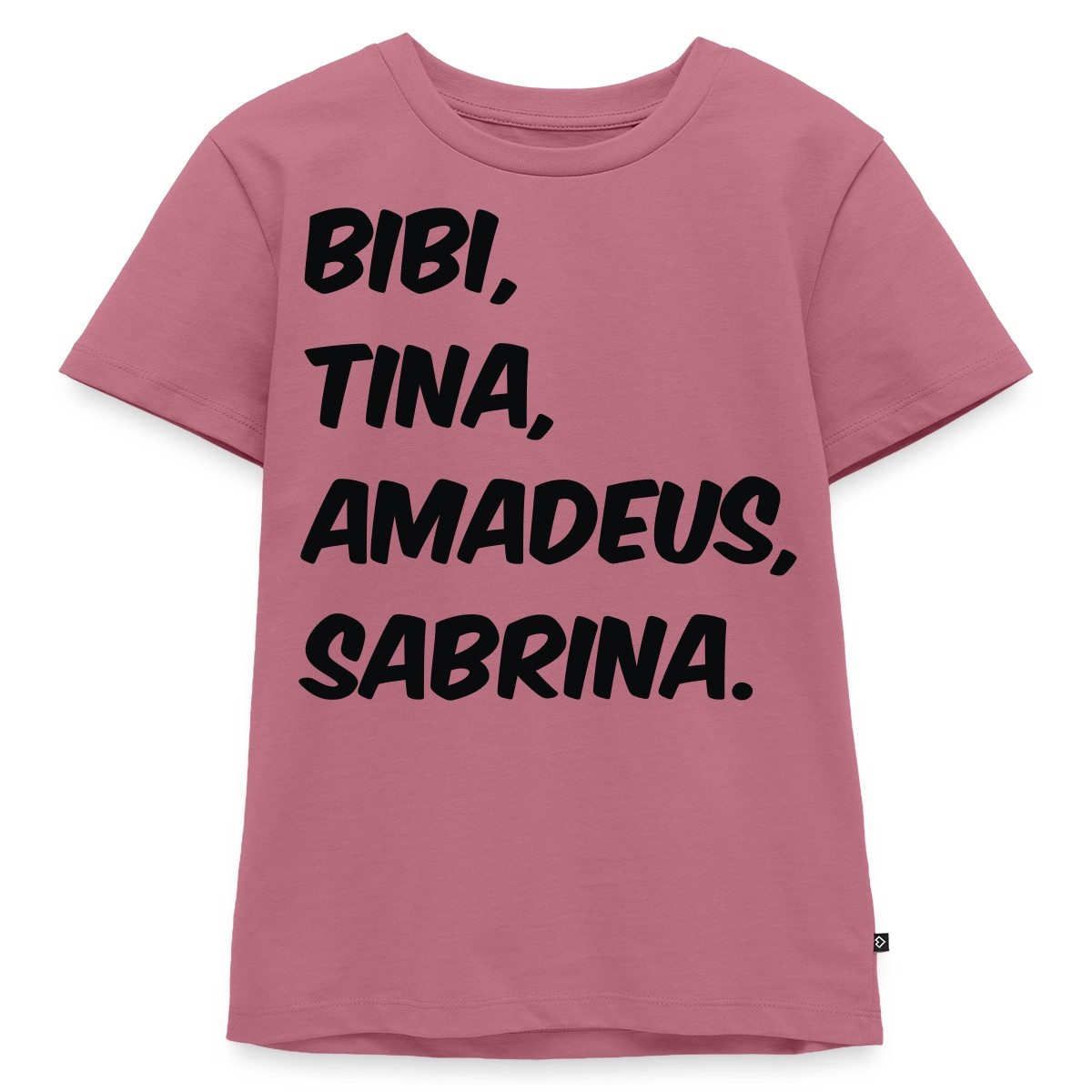 Spreadshirt T-Shirt Bibi Und Tina Amadeus Sabrina Schwarz Typographie Kinder Premium T-Shi (1-tlg)