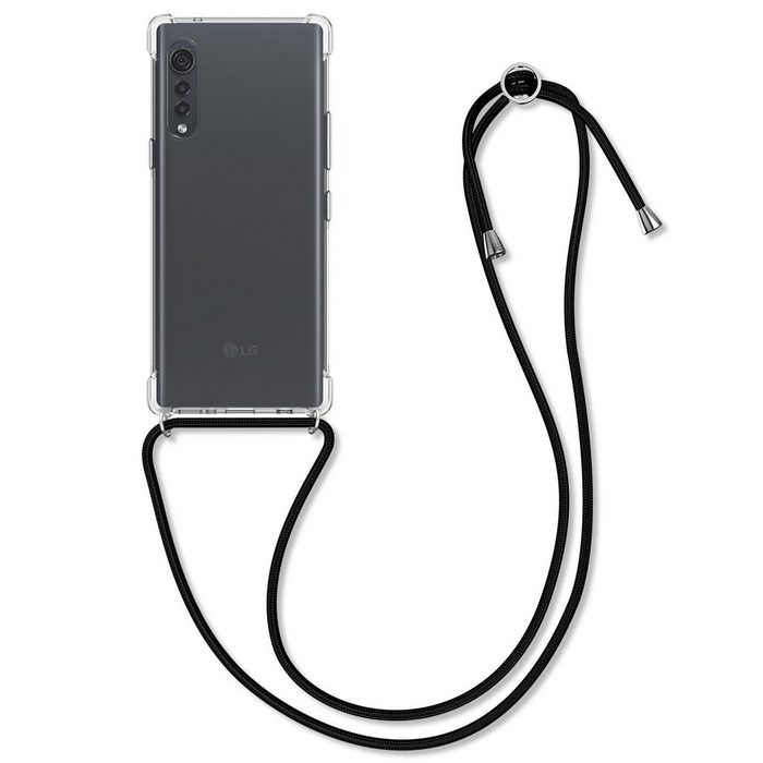 kwmobile Handyhülle Necklace Case für LG Velvet Hülle Silikon mit Handykette - Band Handyhülle