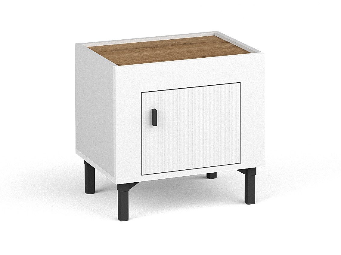 Beautysofa Nachttisch MONTA mit 1 Tür (kompakt und funktional), Modernes Design