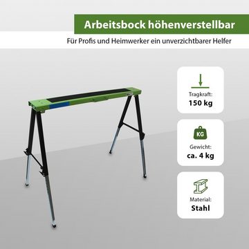 TRUTZHOLM Druckluftschlauch Arbeitsbock Klappbock höhenverstellbar Gerüstbock Unterstellbock Stütz