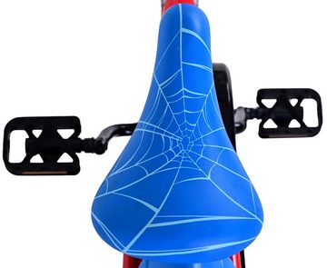 Volare Kinderfahrrad Spider-Man - Jungen - 16 Zoll - Rot 4 - 6 Jahre Rücktrittbremse, 85% zusammengebaut, Stahlfelgen mit verstellbaren Speichen