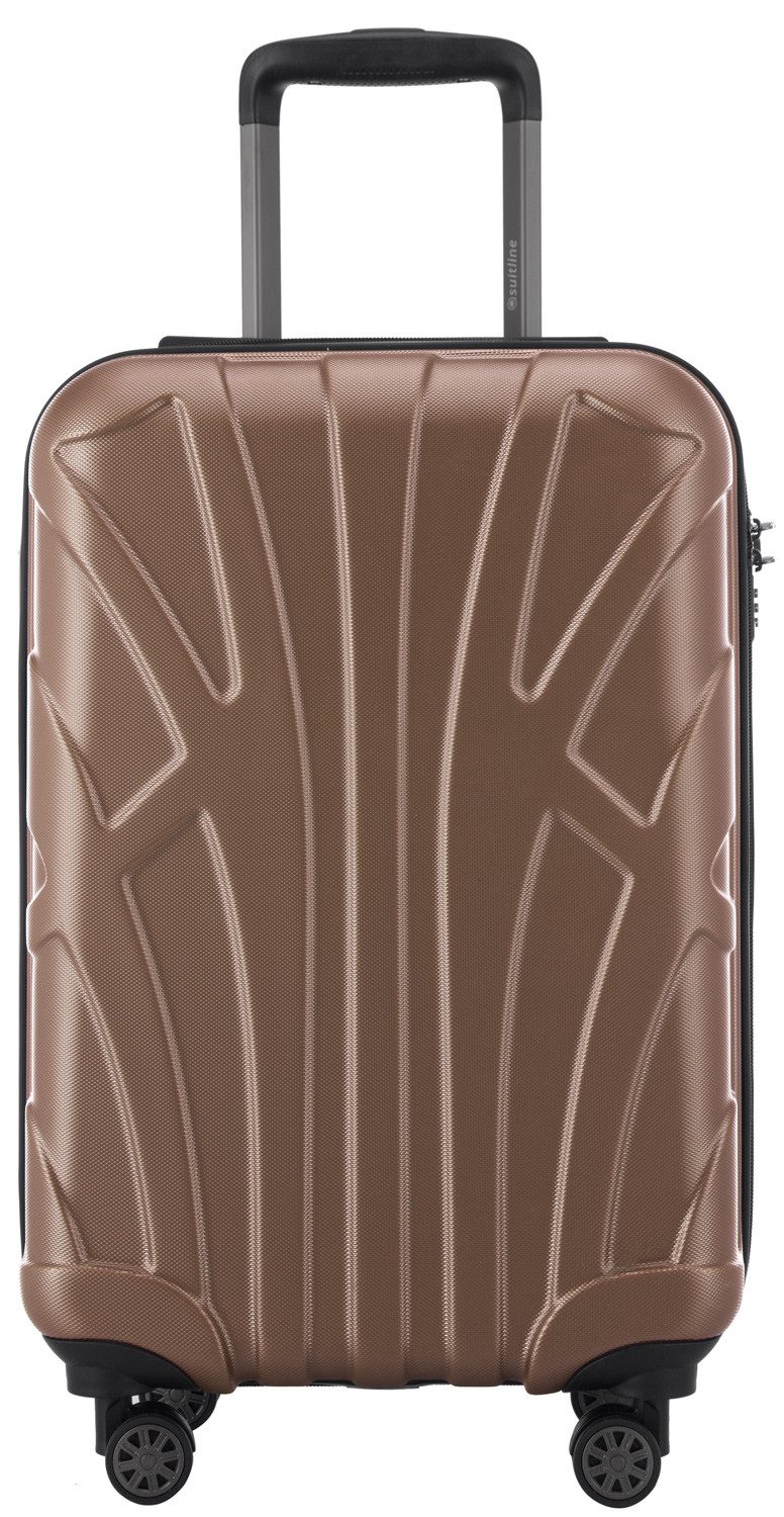 Suitline Handgepäckkoffer S1, 4 Rollen, Trolley 55x35x20 cm Bordgepäck Koffer Doppelrollen 34 L