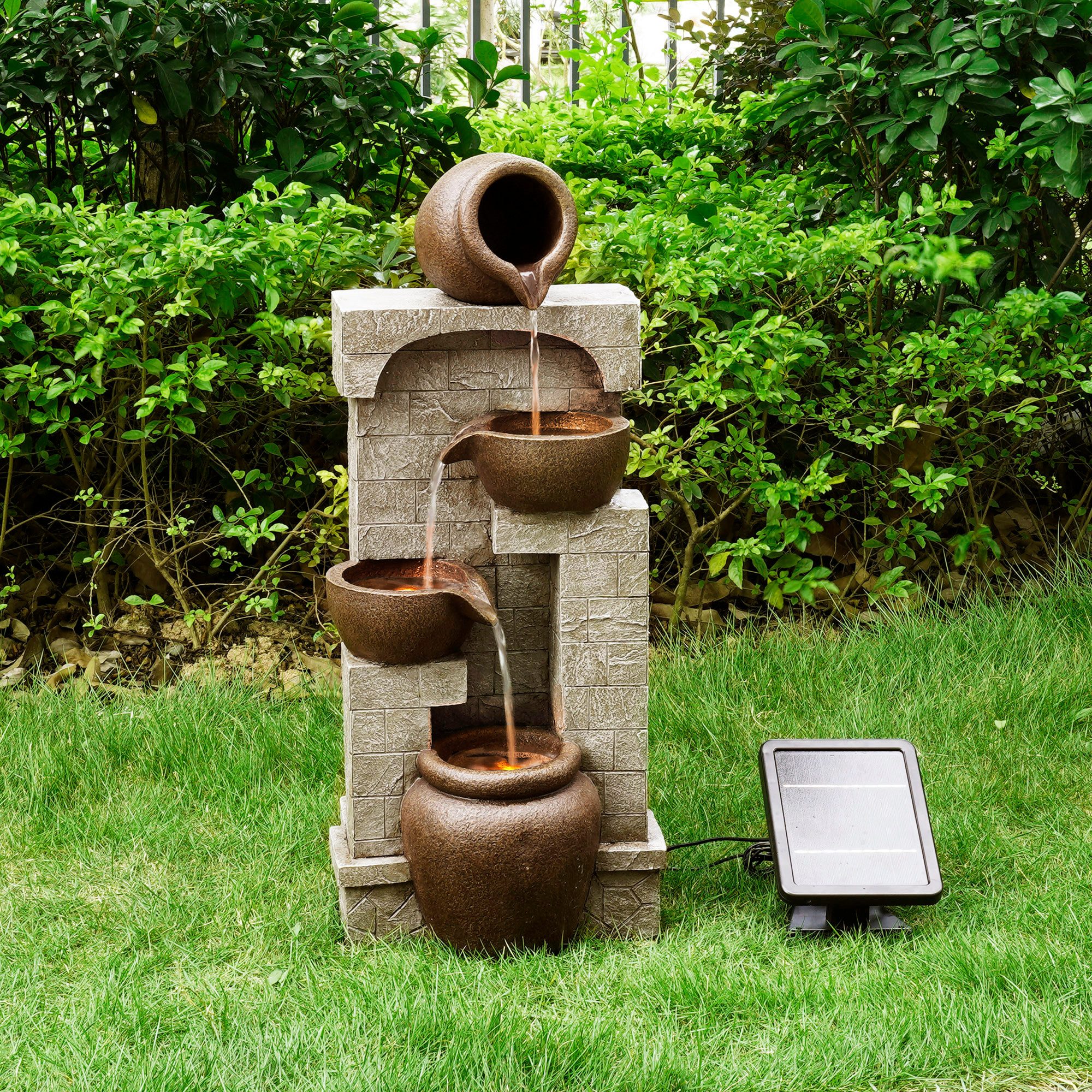 Teamson Home Gartenbrunnen Solar mit LED günstig online kaufen