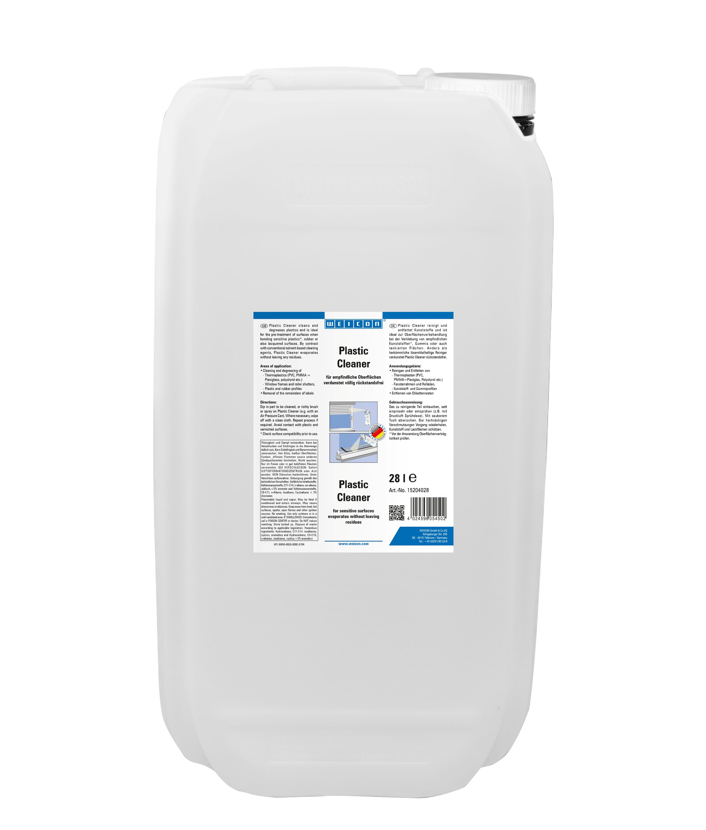 WEICON Plastic Cleaner, Reiniger für Kunststoff und Gummi Kunststoffreiniger (für empfindliche Merkmale)