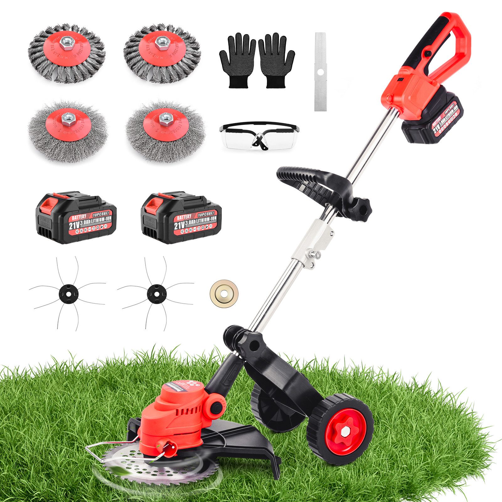 XERSEK Elektro-Rasentrimmer 5 in 1 Akku-Rasentrimmer günstig online kaufen