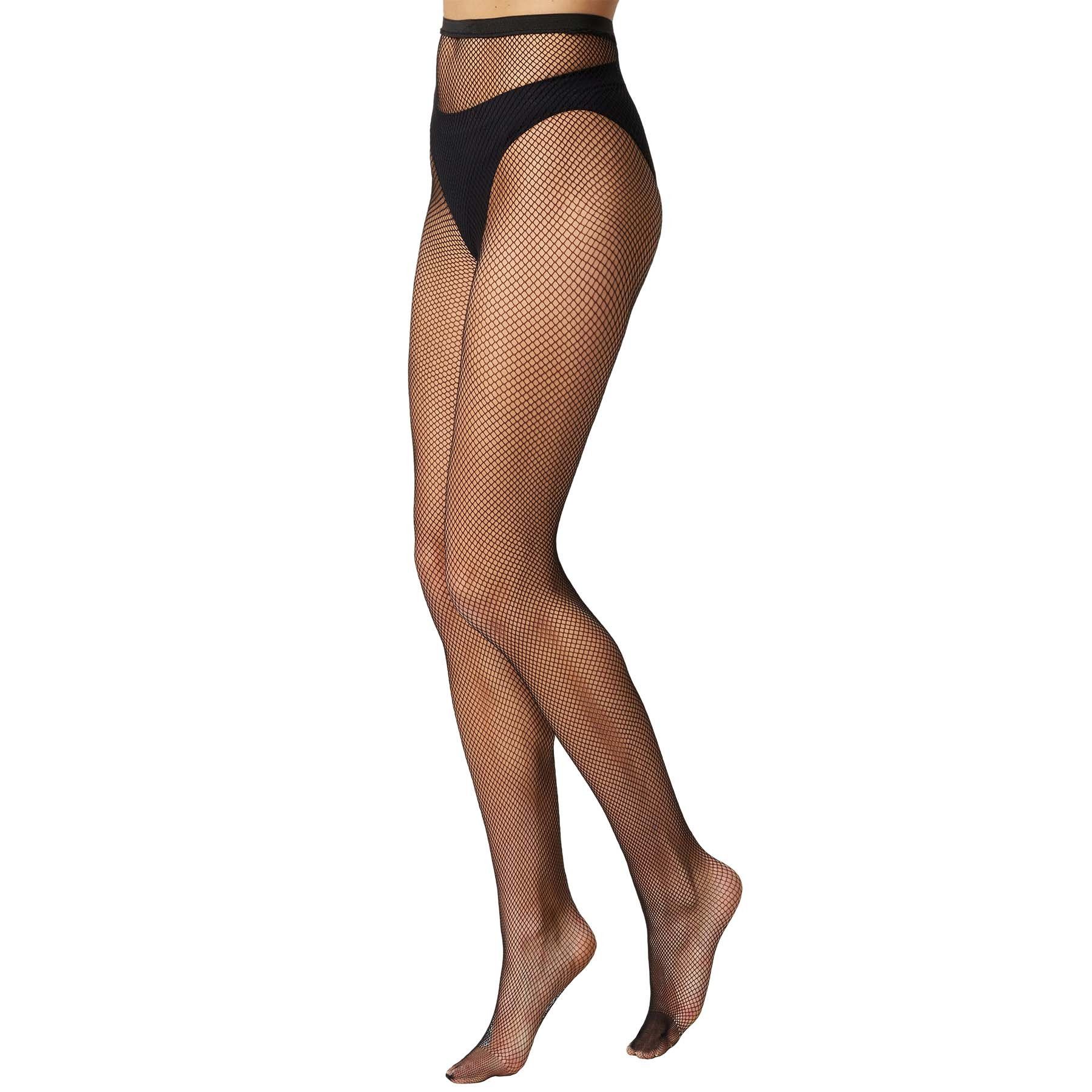 dressforfun Kostüm Netzstrumpfhose mit feinen Maschen, Schwarze Netzstrumpf günstig online kaufen