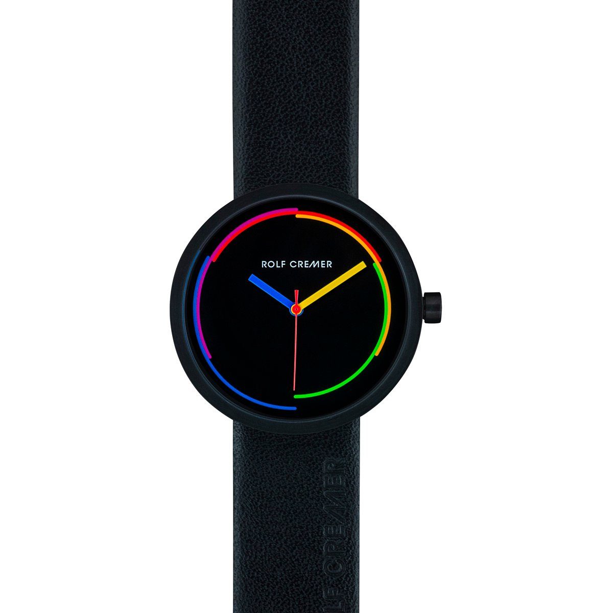 Rolf Cremer Quarzuhr Rolf Cremer Uhr Plano 507300 Lederband, Edelstahl, schwarz, (1-tlg)