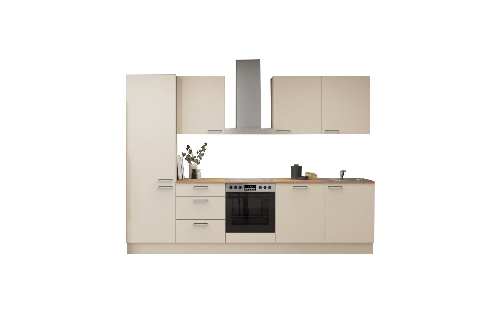 nobilia® Küchenzeile Hoest, individuell anpassbar, gratis Küchenplanung mit Profis, (Breite 300 cm), vormontiert, wahlw. mit E-Geräten, inkl. Lieferung