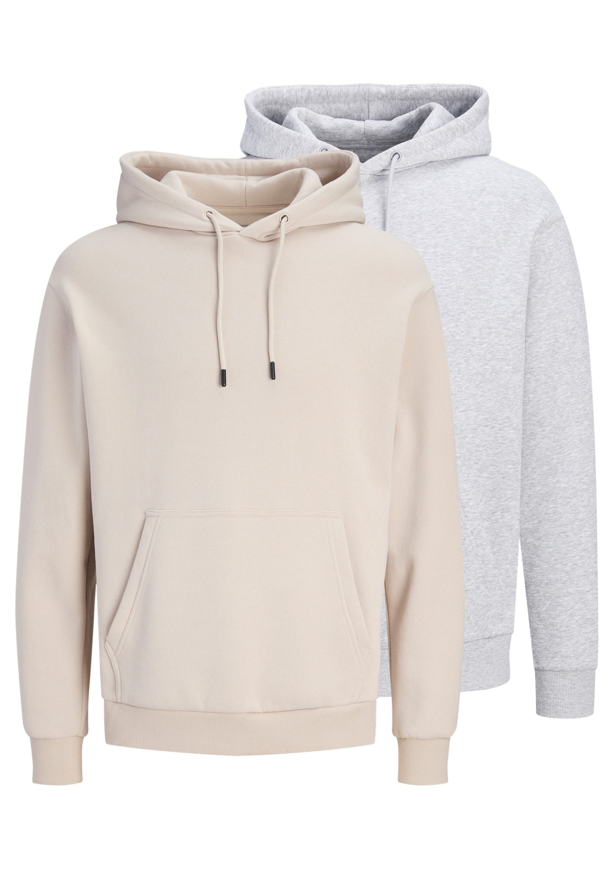 Jack & Jones Hoodie 2er Pack Bradley (Spar-Set, 2-tlg) Sweatshirt / Hoodie - Atmungsaktiv