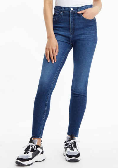 Calvin Klein Jeans 5-Pocket-Jeans »HIGH RISE SUPER SKINNY ANKLE« mit kleinem Calvin Klein Logo auf der Münztasche