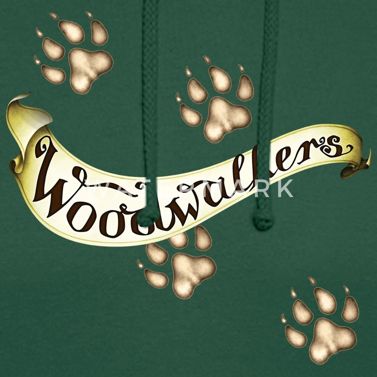 Spreadshirt Hoodie Woodwalkers Geschwungener Schriftzug Mit Pfoten Unisex Hoodie (1-tlg)