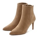 LASCANA High-Heel-Stiefelette in spitzer Form & Pfennigabsatz, Reißverschluss Stiefel VEGAN