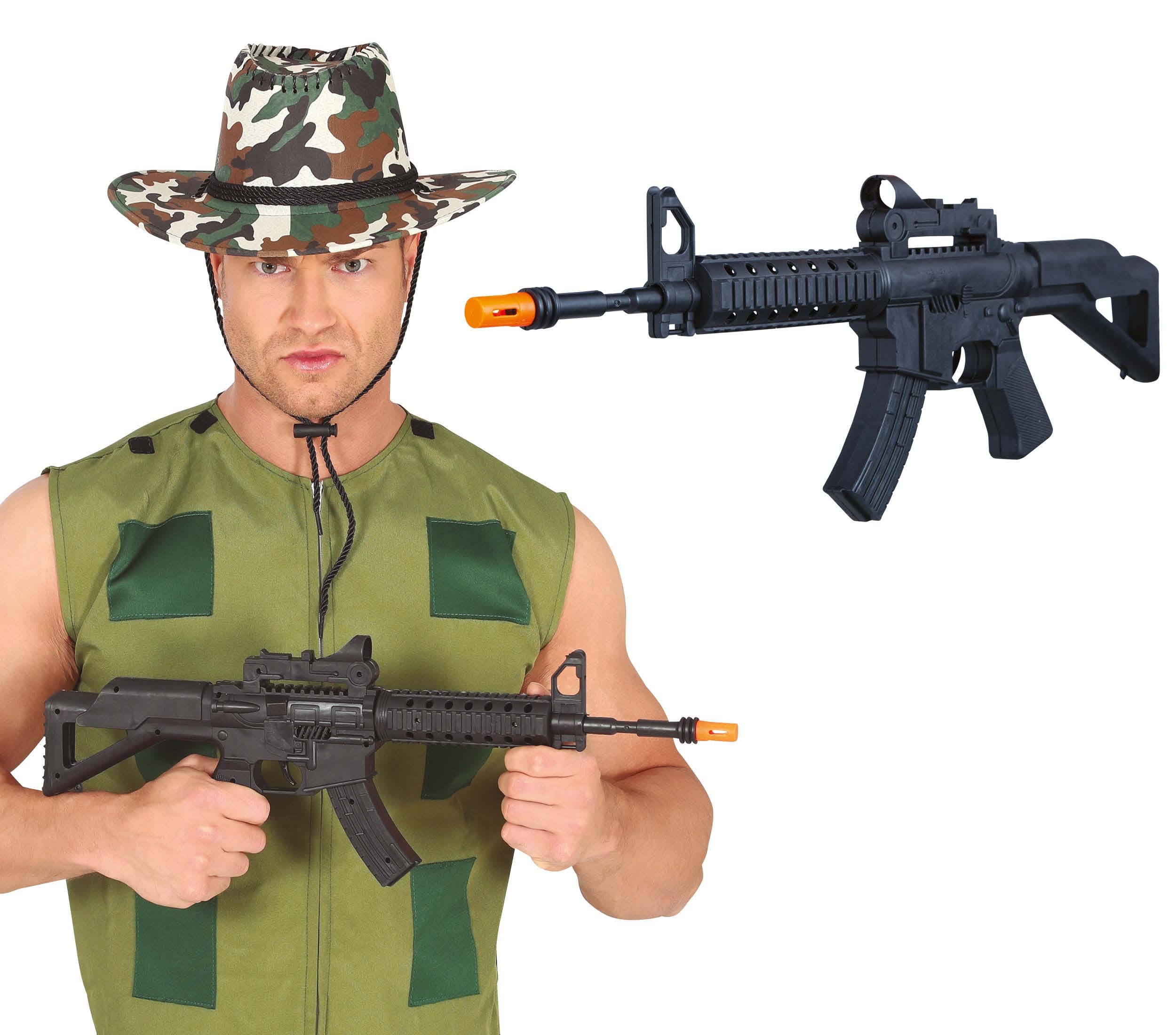Fiestas Guirca Kostüm, Militär Karneval Spielzeuggewehr Erwachsene Taktisch Replika 58 cm Ar