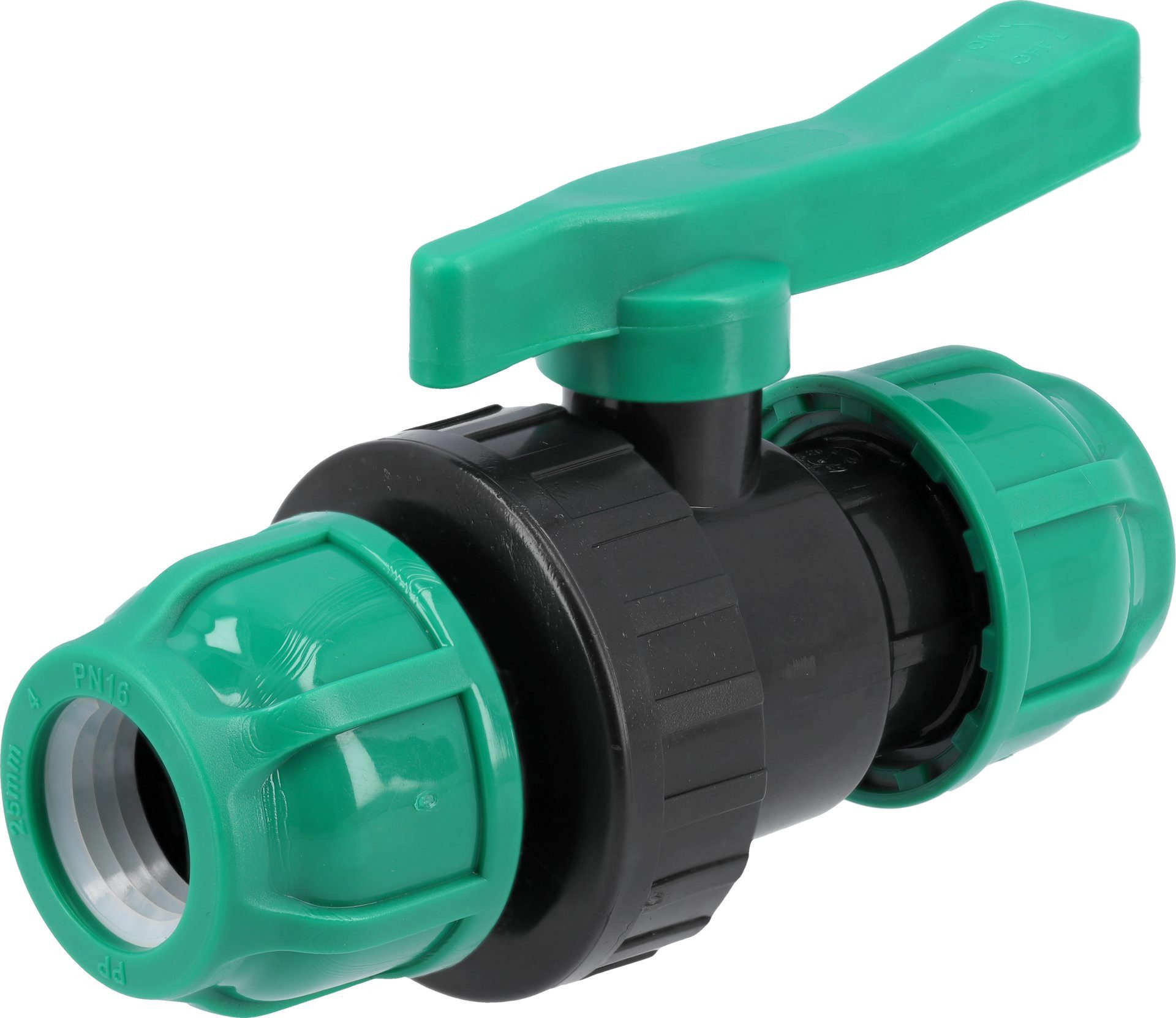 Schlauchkupplung Kugelhahn 25 x 25 mm aus Polypropylen für Wasserinstallationen