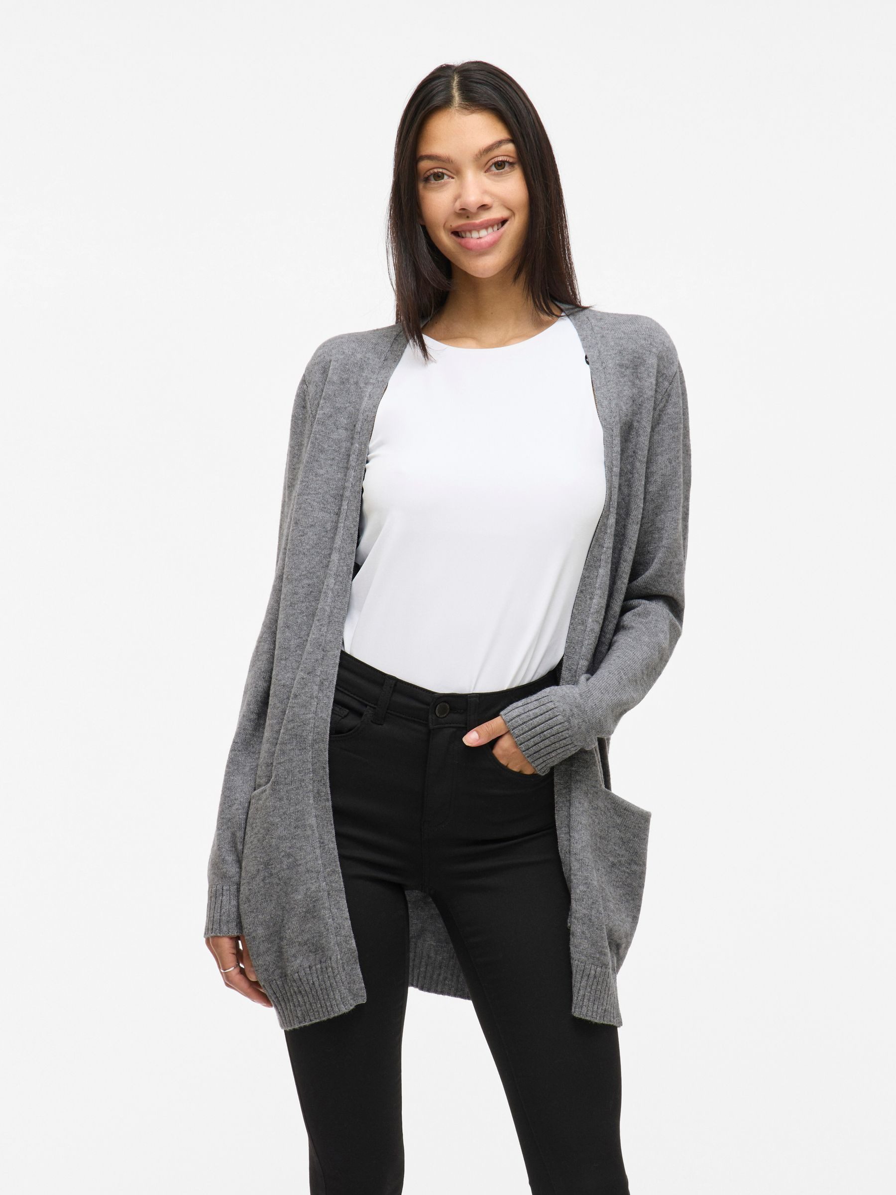 Vila Cardigan Feinstrick Basic Cardigan Stretch günstig online kaufen
