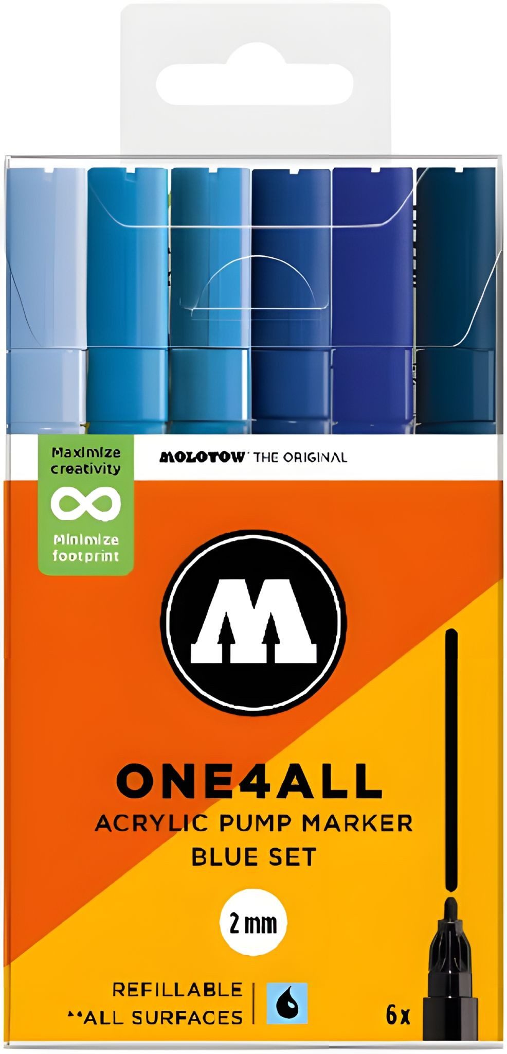MOLOTOW Malstift Acrylmarker One4All 127HS Blue Set