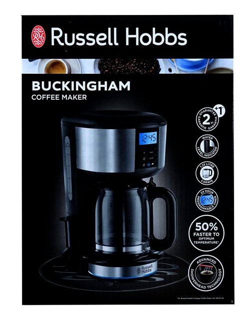 RUSSELL HOBBS Filterkaffeemaschine 20680-56 Buckingham Glas-Kaffeemaschine