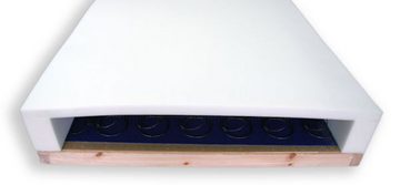 Feldmann-Wohnen Holzbett Luna (Luna, 1-tlg., Bett mit Matratze), 90x200cm weiß rosa mit Matratze