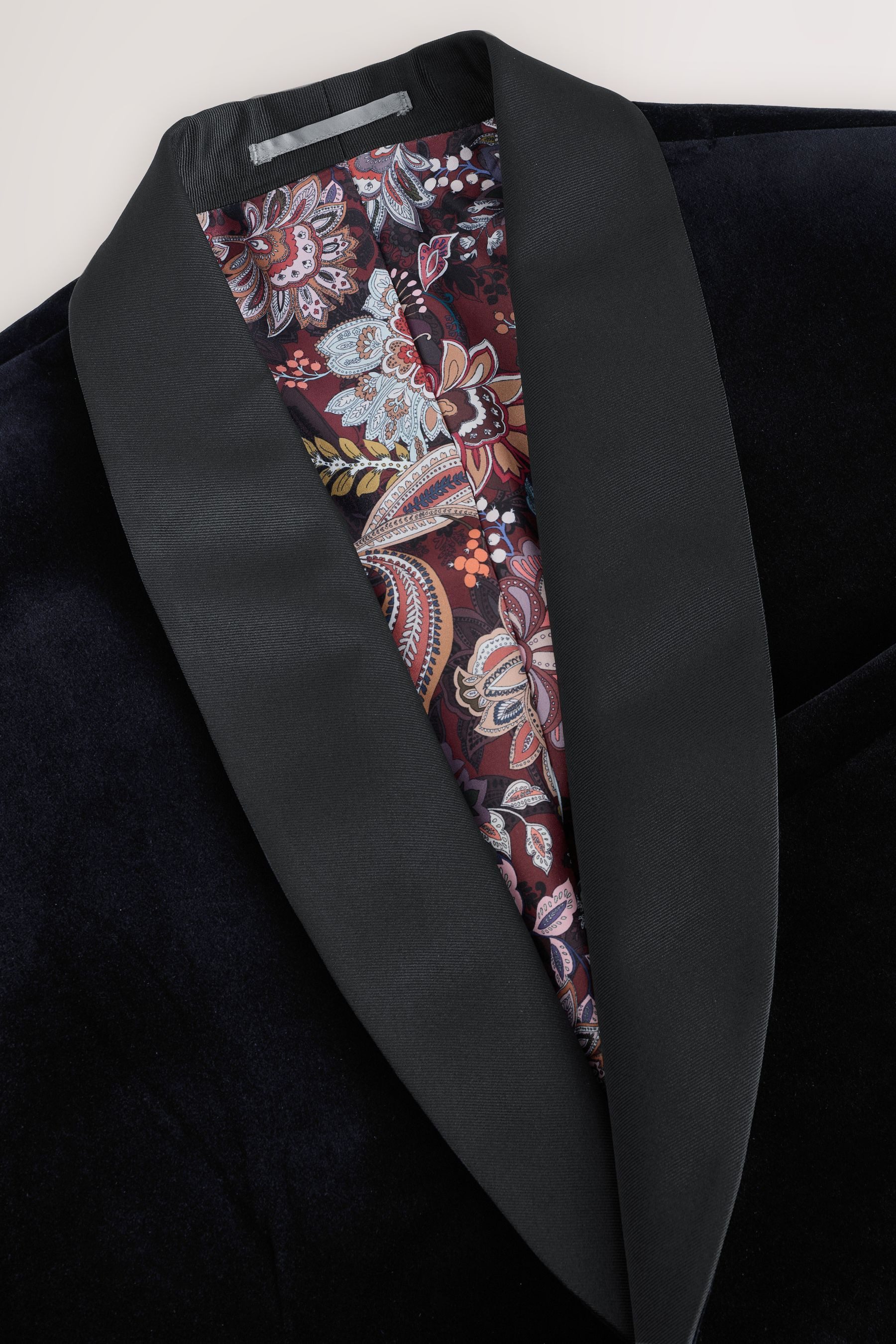 Next Jackenblazer Slim Fit Signature Samtsakko mit Schalkragen (1-tlg)