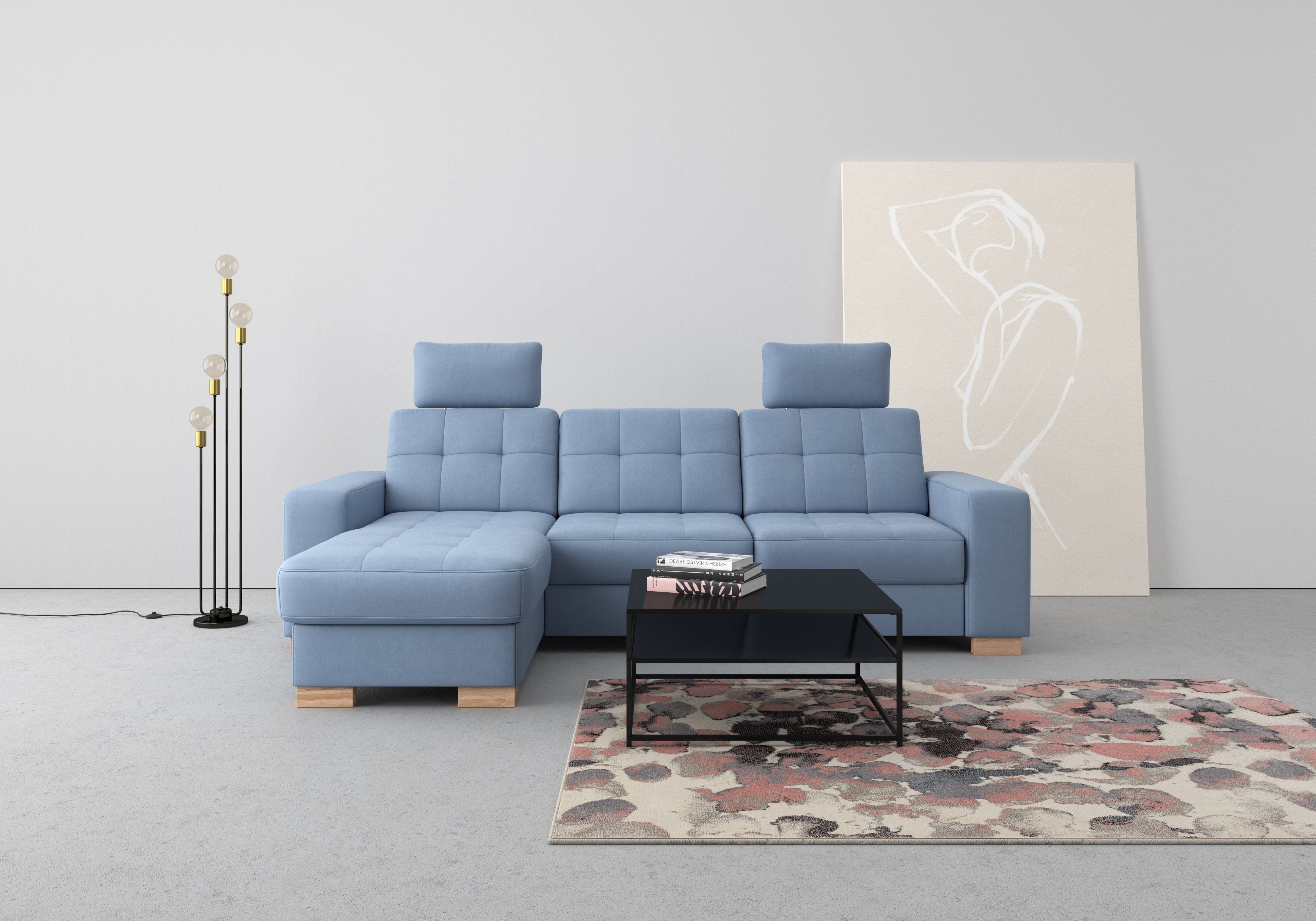 sit&more Ecksofa Quincy L-Form, wahlweise mit Bettfunktion und Bettkasten