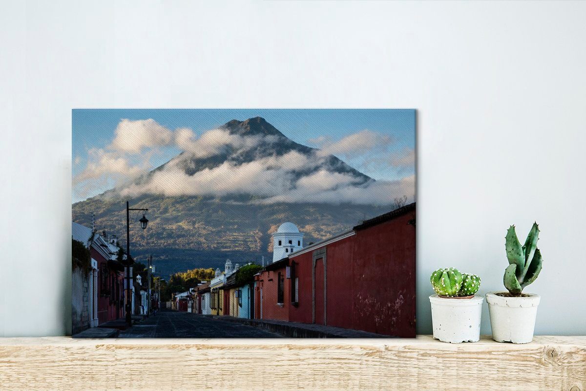um Aufhängefertig, Wolken Antigua cm die OneMillionCanvasses® 30x20 der Leinwandbild in, Street Wanddeko, bilden (1 Einige Leinwandbilder, City Wandbild St), von sich