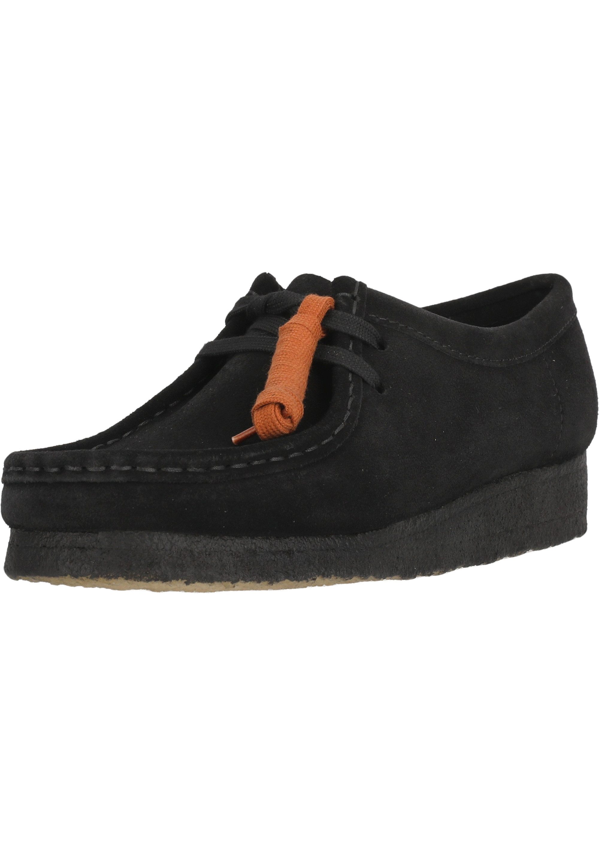 Wallabee. Black Sde Schnürschuh
