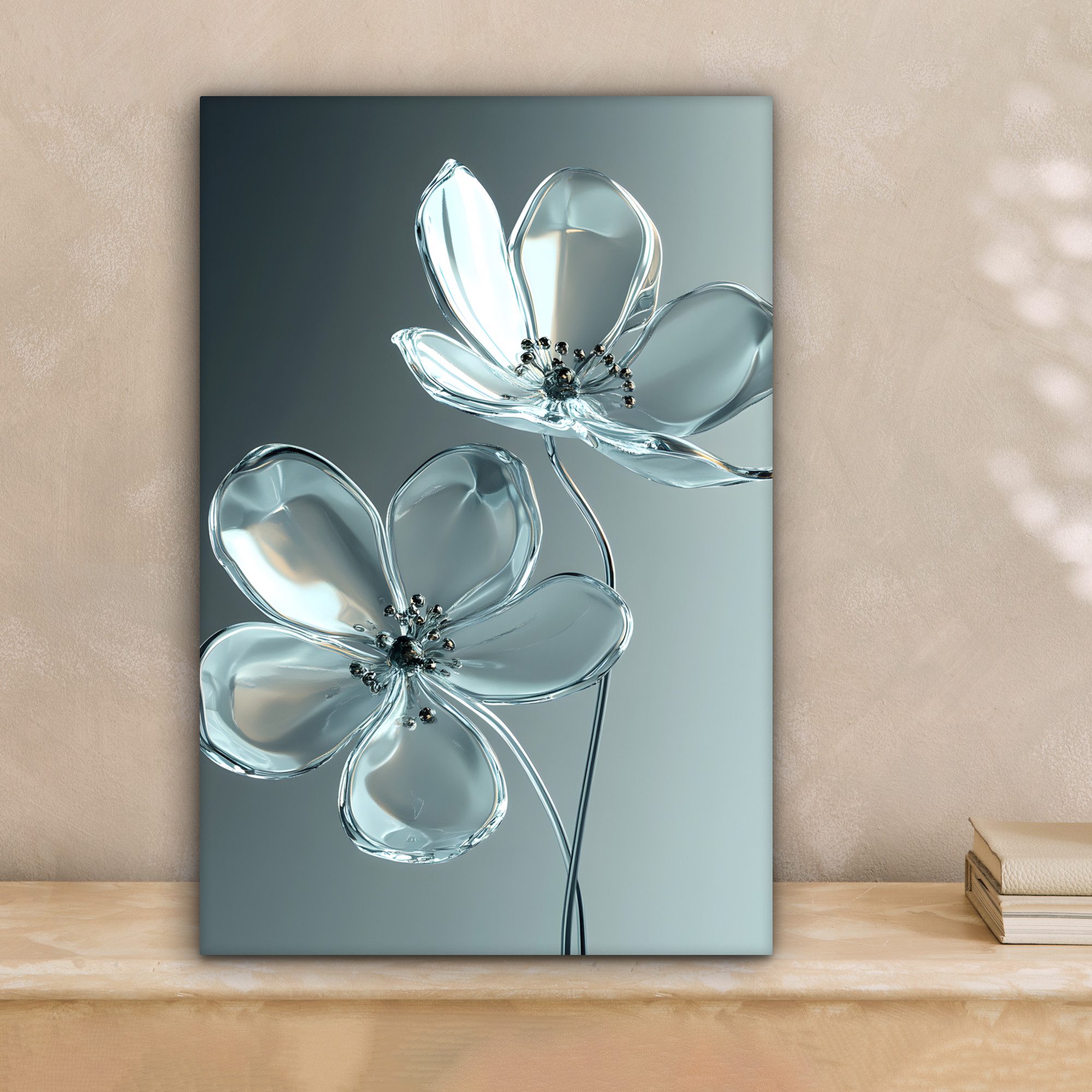 OneMillionCanvasses® Leinwandbild Kristall - Blumen - günstig online kaufen