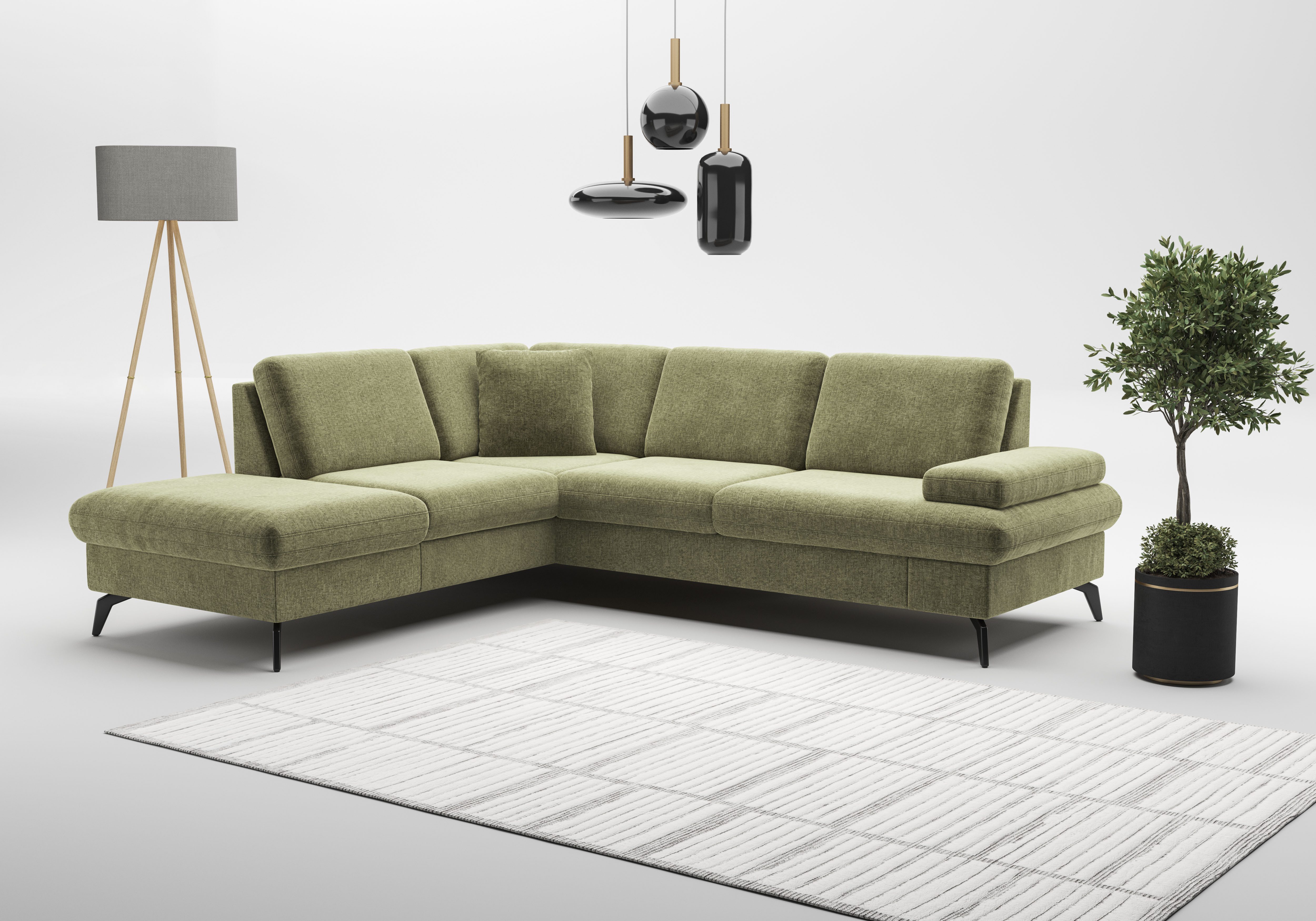 sit&more Ecksofa Morris Jubi L-Form, B: 238 cm, mit Armteilfunktion & 1 Zierkissen, optional Bettfunktion