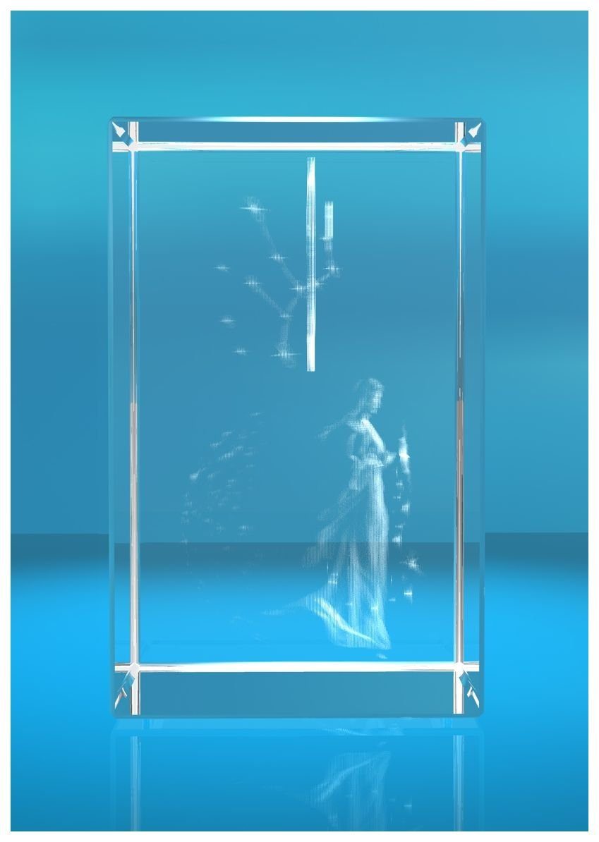 VIP-LASER Dekofigur 3D Glasquader I Sternzeichen PRO I Motiv: Jungfrau, Hochwertige Geschenkbox, Made in Germany, Familienbetrieb – Bild 3 von 4