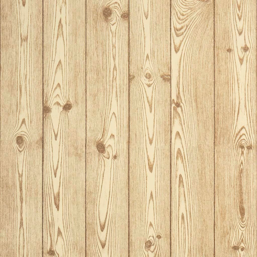 Fototapete Vliestapete 3D Holzoptik Braun 10x0,53 m