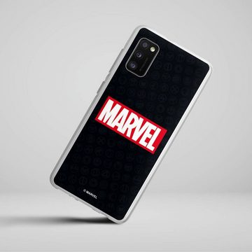 DeinDesign Handyhülle Marvel Comic Logo Marvel Logo Black Red, Samsung Galaxy A41 Silikon Hülle Bumper Case Handy Schutzhülle