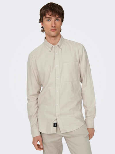 ONLY & SONS Langarmhemd ONSGUDMUND SLIM 1-PKT SOLID SHIRT NOOS