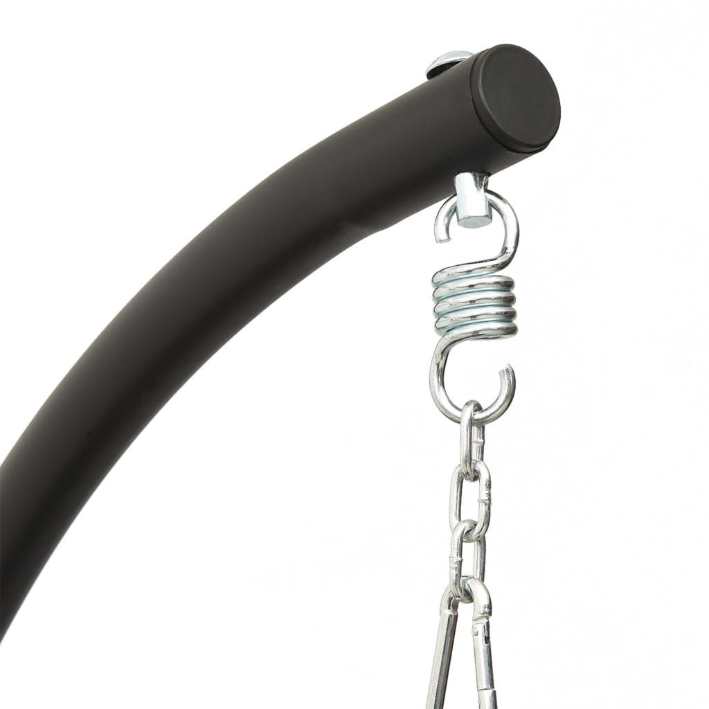 vidaXL Hollywoodschaukel Garten-Hängestuhl mit Kissen Dunkelgrau Oxford-Gewebe und Stahl, 1 tlg.