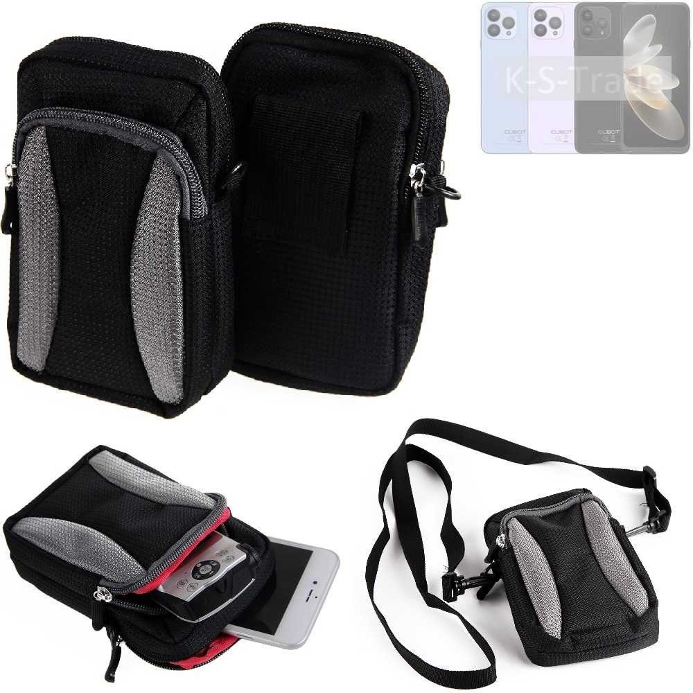K-S-Trade Handyhülle für Cubot P80, Holster Schutz Hülle Handy Hülle Gürteltasche Umhängetasche mit