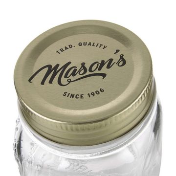 BUTLERS Vorratsglas MASON'S Aufbewahrungsglas 150ml, Glas, Blech
